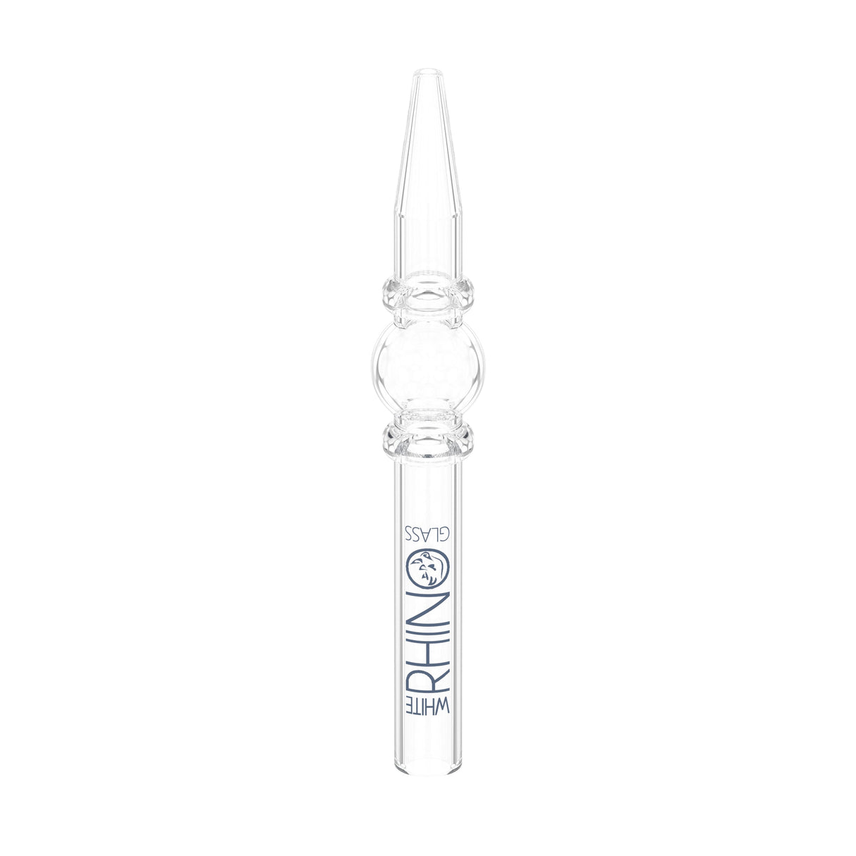 White Rhino Quartz Glass Dab Straw 25ct Display - V3