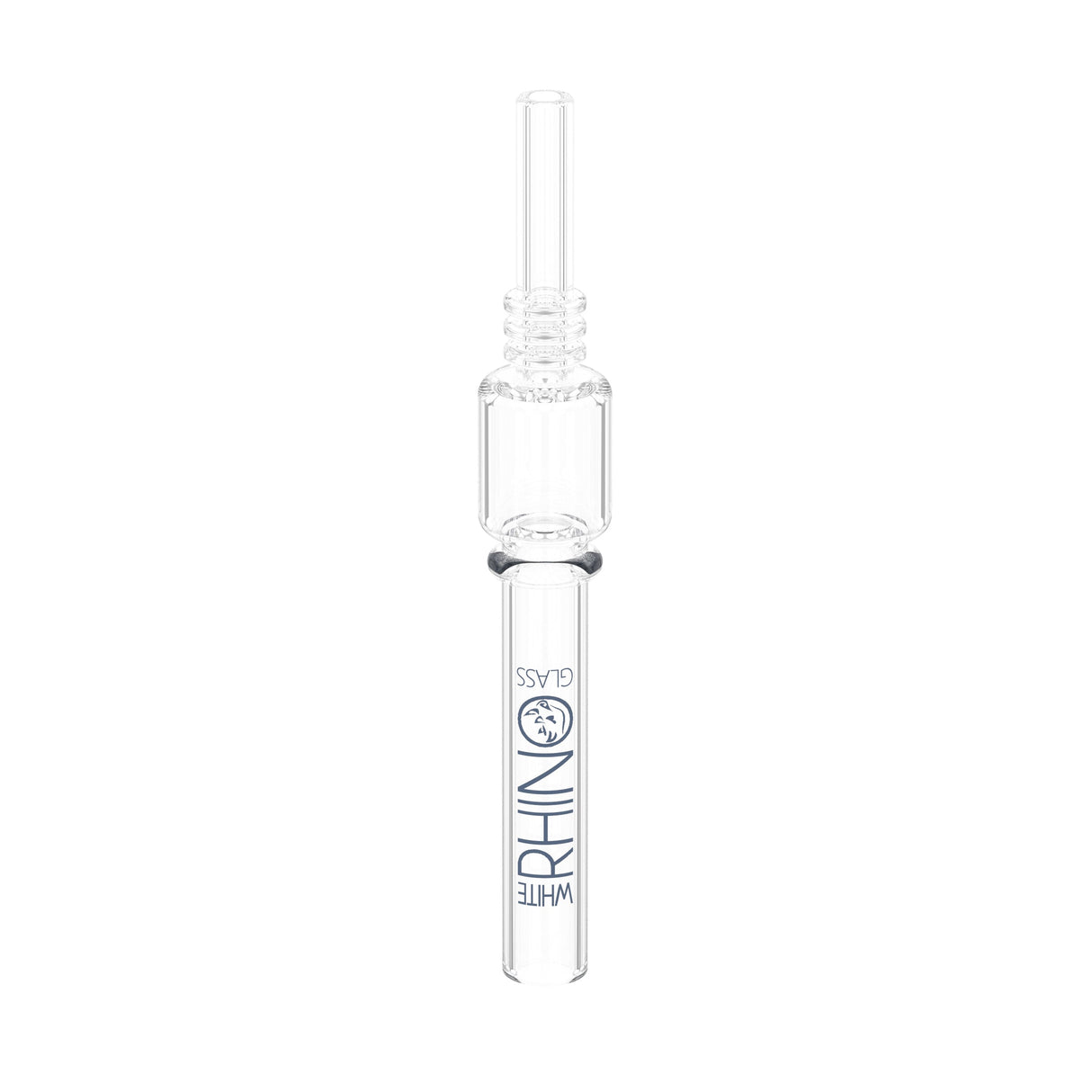 White Rhino Quartz Glass Dab Straw 25ct Display - V4