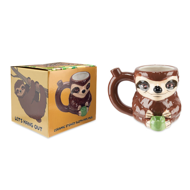 Ceramic Stoned Sloth Mug Pipe