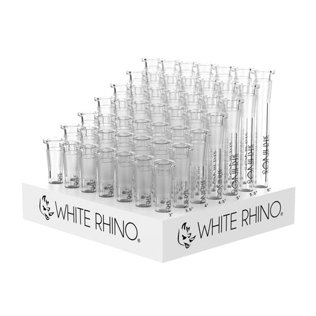 White Rhino 19/19mm Glass Downstems - 49ct
