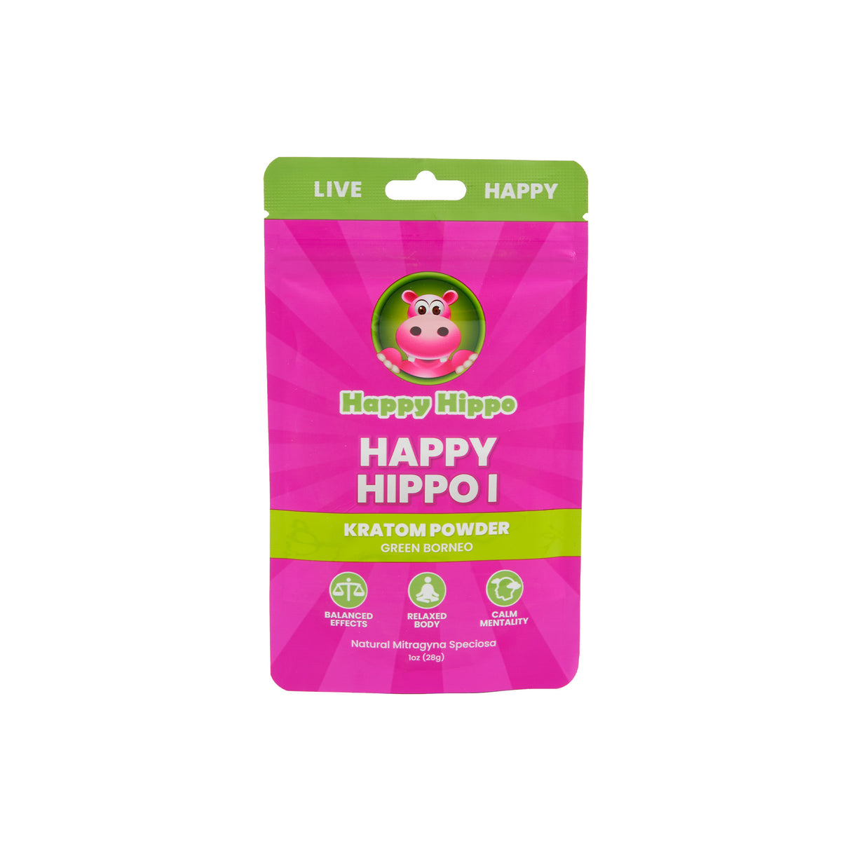 Happy Hippo Kratom Powder – 1oz