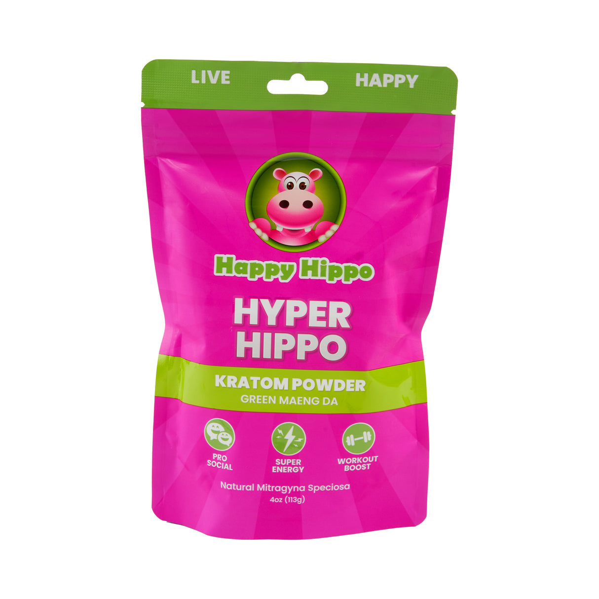 Happy Hippo Kratom Powder – 4oz