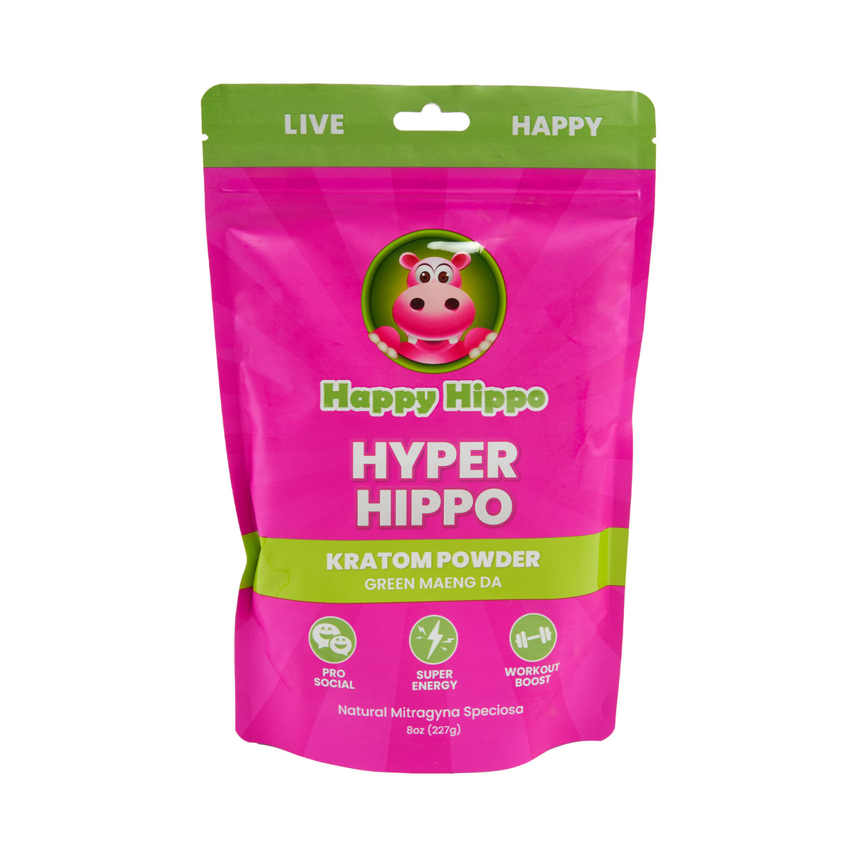 Happy Hippo Kratom Powder – 8oz