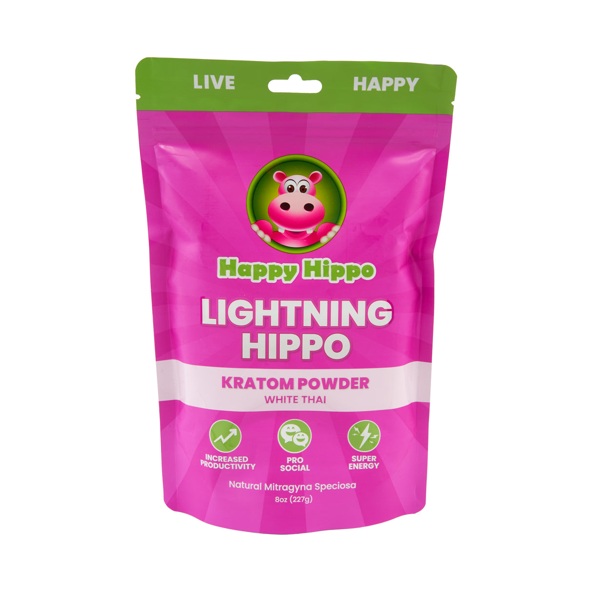 Happy Hippo Kratom Powder – 8oz