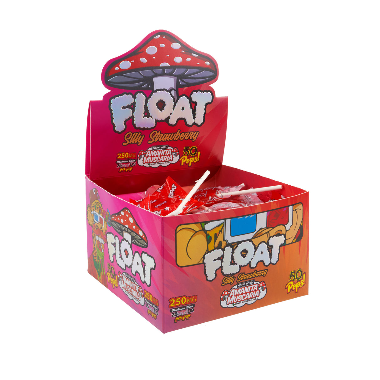 Float 250mg Mushroom Lollipops – 50ct