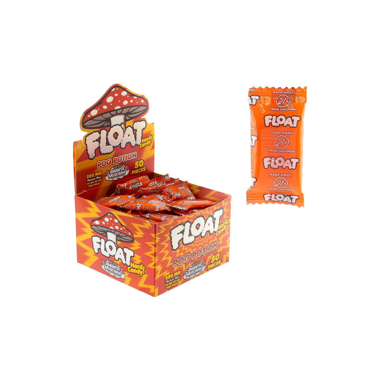 Float 250mg Mushroom Hard Candy – 50ct