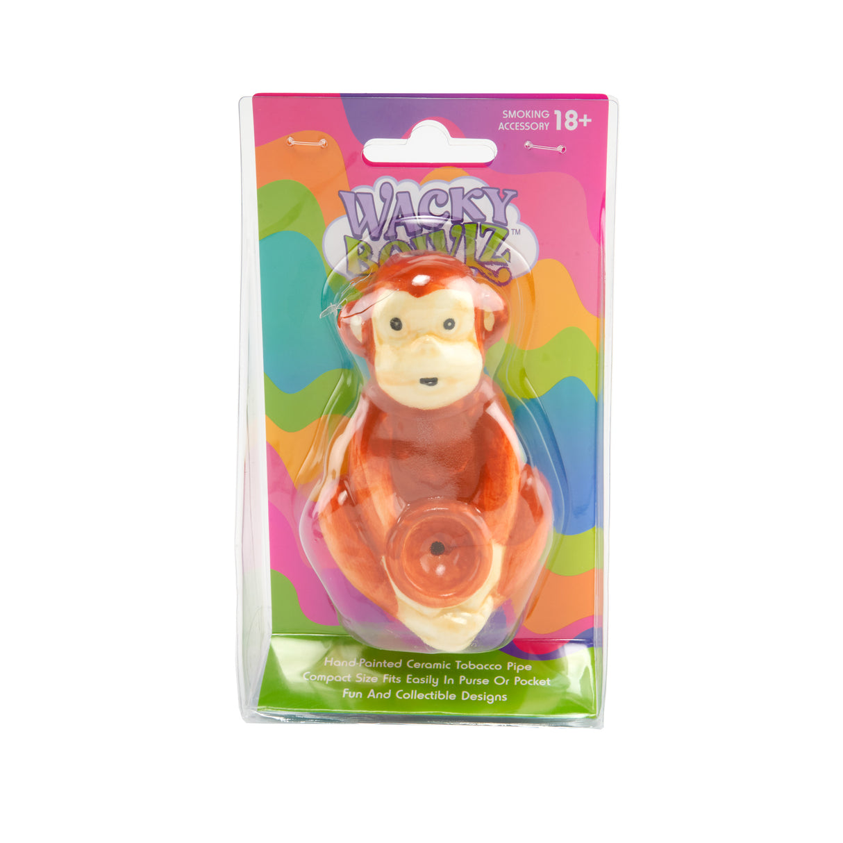 Wacky Bowlz 3.5” Ceramic Pipe – Monkey