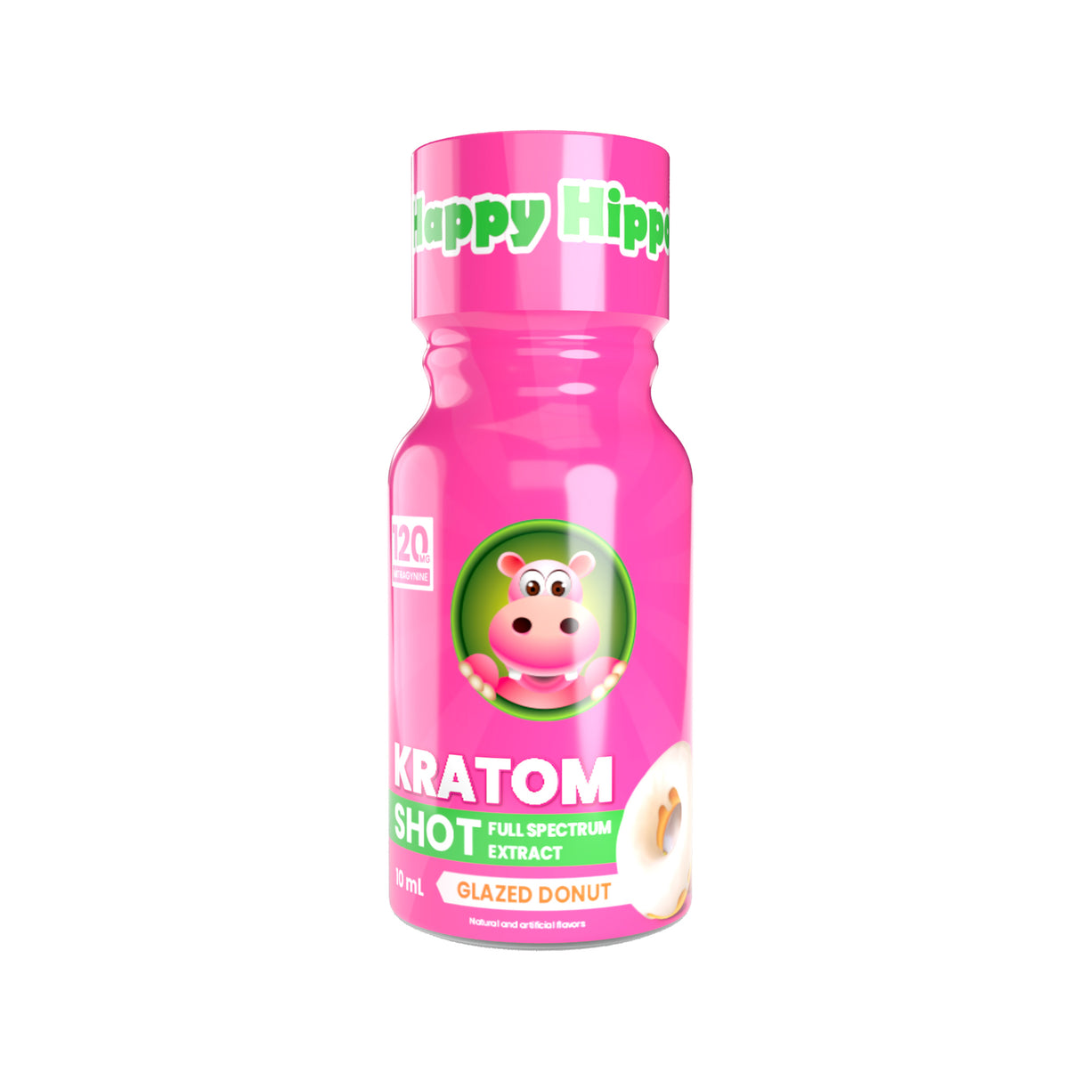 Happy Hippo 120mg Kratom Extract Shot – 12ct