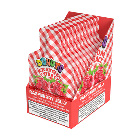 Donuts Kratom 120mg Raspberry Jelly Gel Shots – 12ct