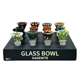 Apex 14mm Assorted Glass Bowl Display – 12ct