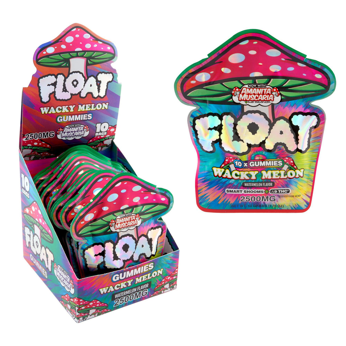 Float 2500mg Mushroom Gummies – 10ct