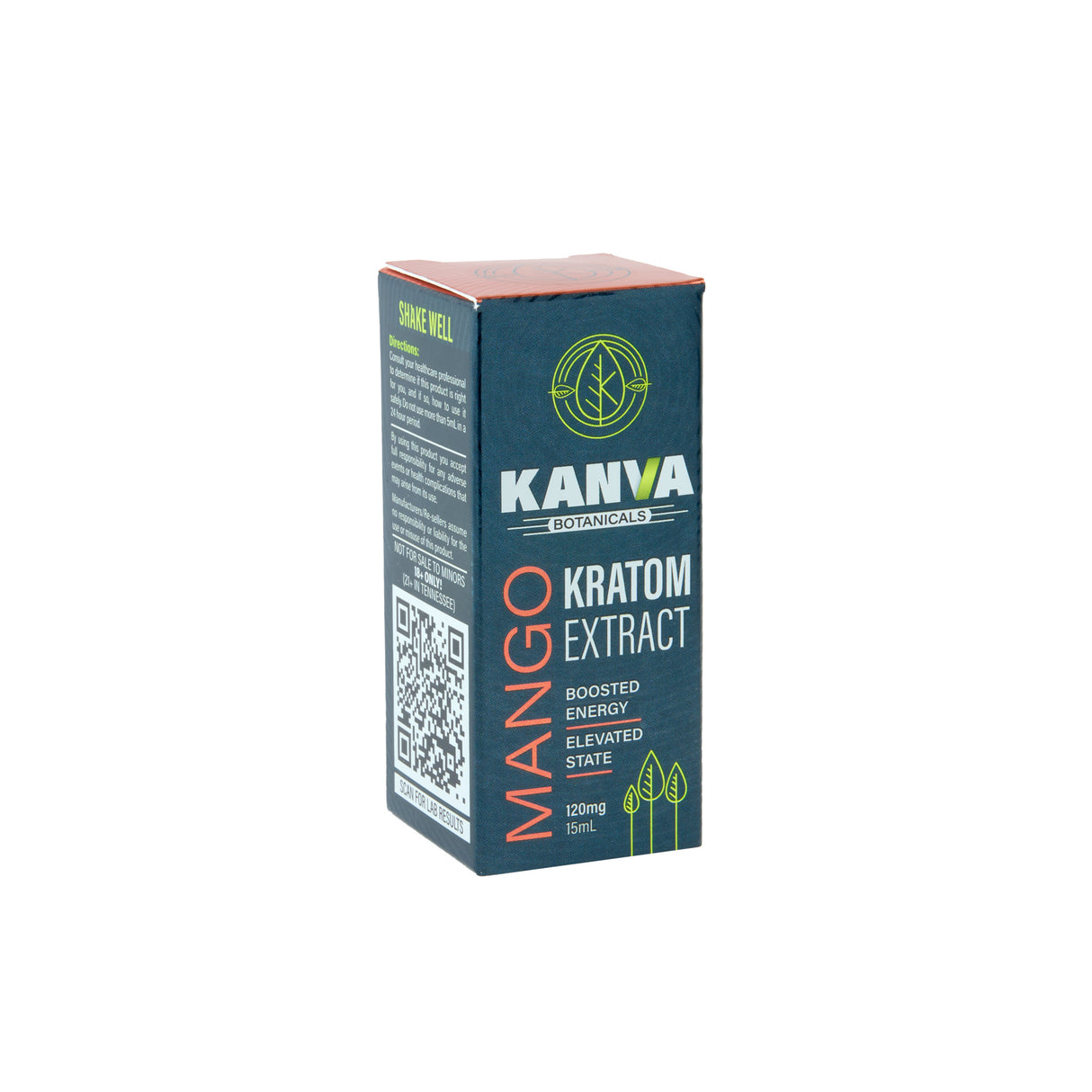 Kanva Botanicals Kratom Extract Shot – 120mg - Mango - 12ct