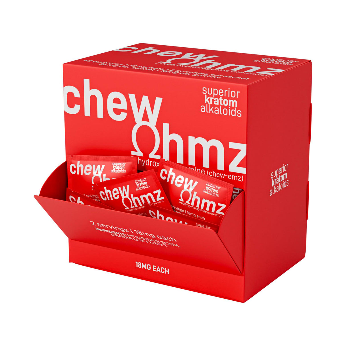 Chew Ohmz 36mg 7-Hydroxy Kratom Gummies – 30ct