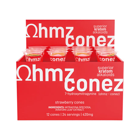 Ohmz Conez 36mg 7-Hydroxy Kratom Waffle Cones – 12ct