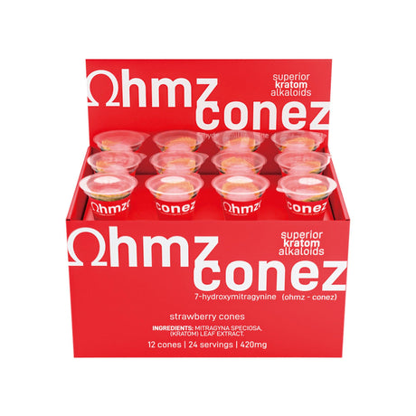 Ohmz Conez 36mg 7-Hydroxy Kratom Waffle Cones – 12ct