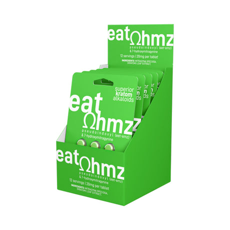 Eat Ohmz Pseudo + 7-OH Green Kratom Tablets – 100mg – 6pk – 6ct