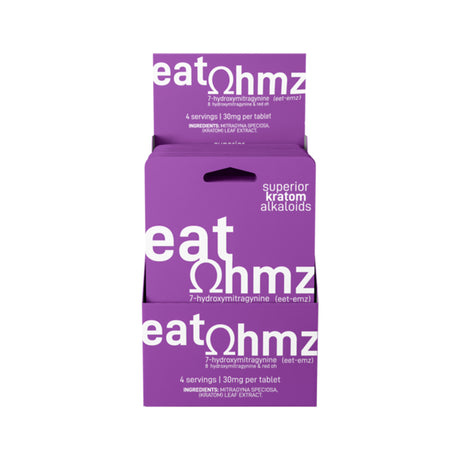 Eat Ohmz 7-OH 8-OH Red-OH Purple Kratom Tablets – 60mg – 2pk – 20ct