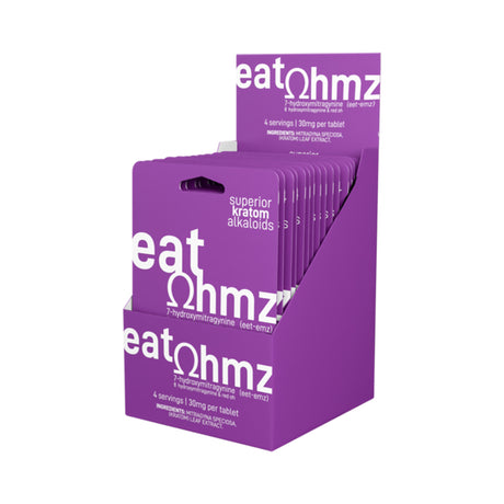 Eat Ohmz 7-OH 8-OH Red-OH Purple Kratom Tablets – 60mg – 2pk – 20ct