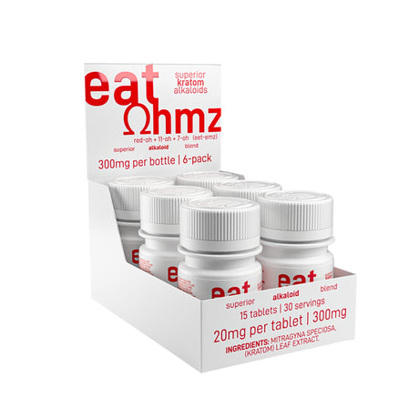 Eat Ohmz Red-OH 11-OH 7-OH Kratom Tablets – 300mg – 15pk – 6ct