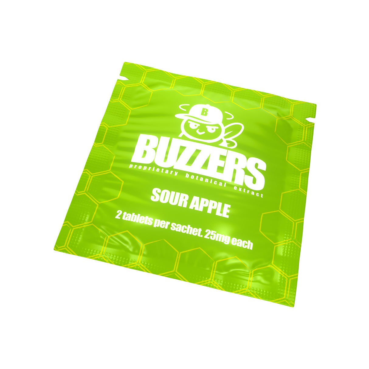 Green Sour Apple Buzzers 2-pack pouch of tablets
