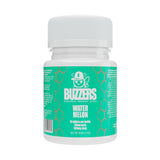 Bottle of Buzzers watermelon-flavored cat's claw extract tablets on a white background