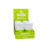 Angled view of the 6ct Buzzers cat's claw extract 500mg green apple 6ct display