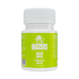 Bottle of Buzzers green apple-flavored cat's claw extract tablets on a white background
