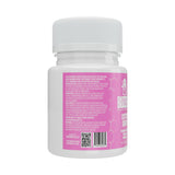 Side of the Bottle of Buzzers cotton candy-flavored cat's claw extract tablets on a white background