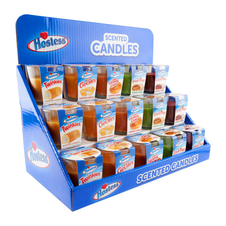 Hostess Assorted Candle Display – 3oz – 15ct