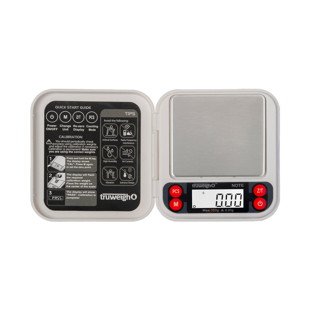 Truweigh Note Digital Mini Scale - 100G x 0.01G