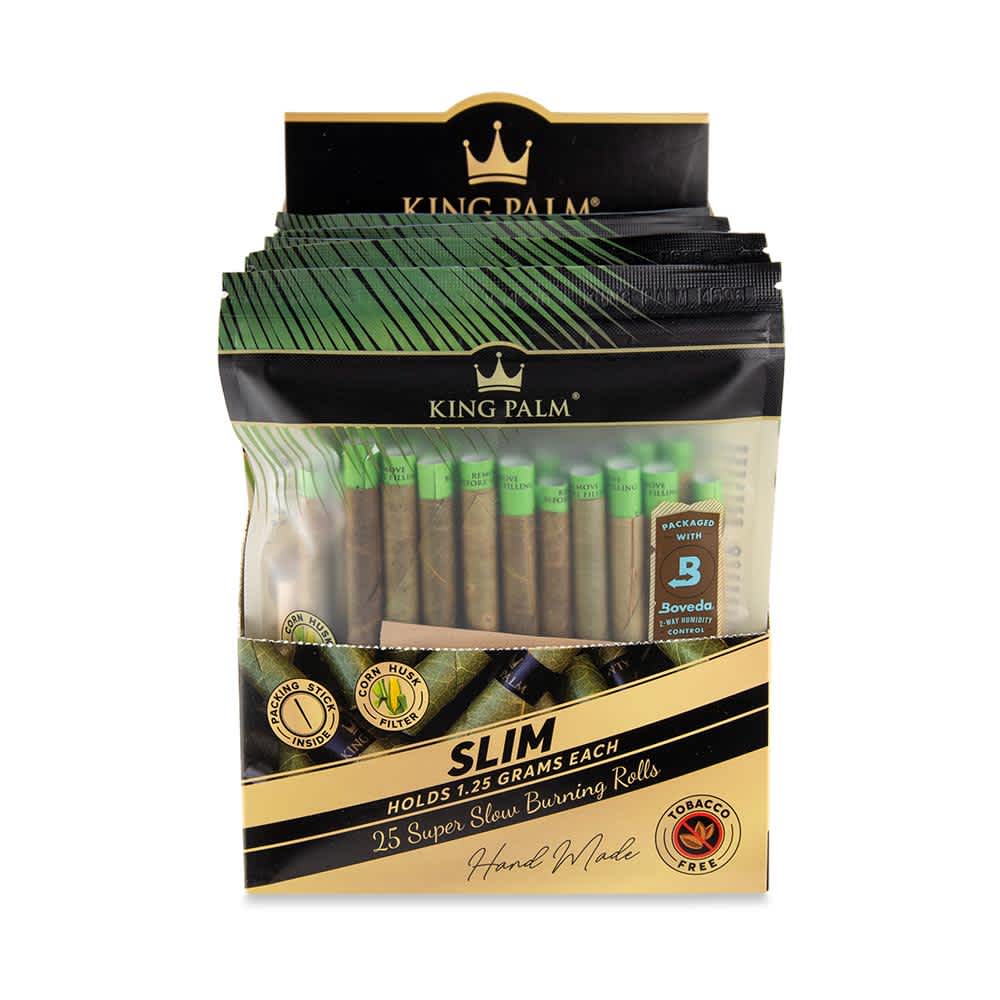 King Palm Slim Size 25pk Natural Leaf Tubes - 8ct