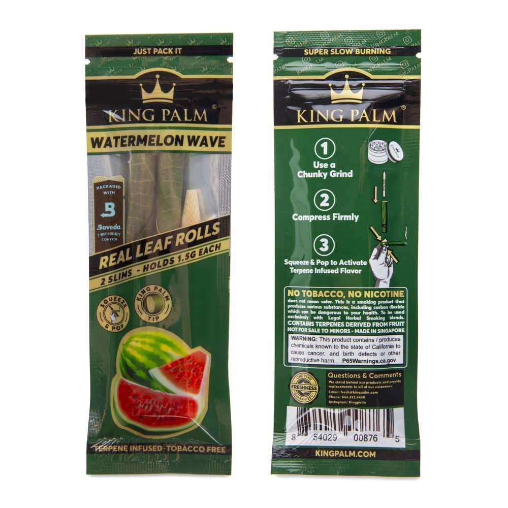 King Palm Slim Size 2pk Flavor Leaf Tubes - 20ct