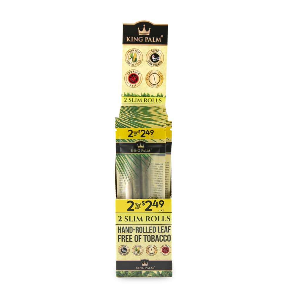 King Palm Slim Size PP $2.49 2pk Leaf Tubes - 20ct