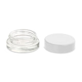 Thick Wall Glass Jar w/ Lid - 7ml - Clear Jar w/ Lid - 450ct