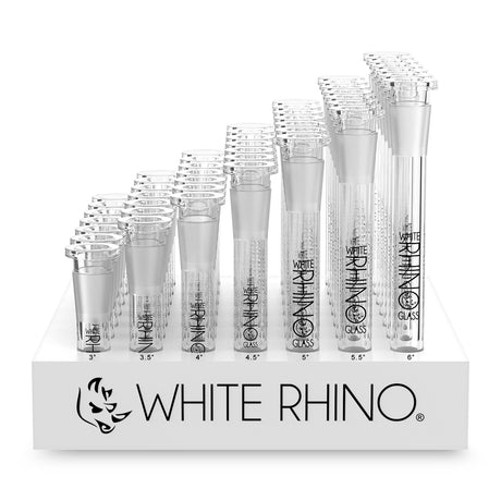 White Rhino 19/14mm Glass Downstems - 49ct
