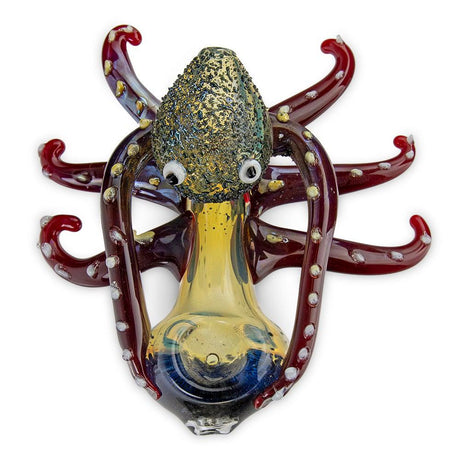 Hand Pipe - 5" - Gold Fumed Octopus