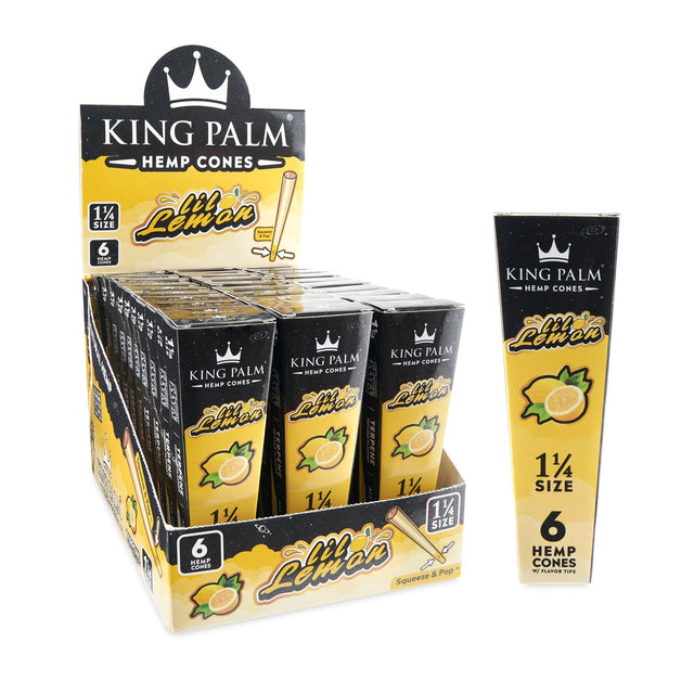 King Palm 1 ¼ Size Hemp Cones 30ct Display