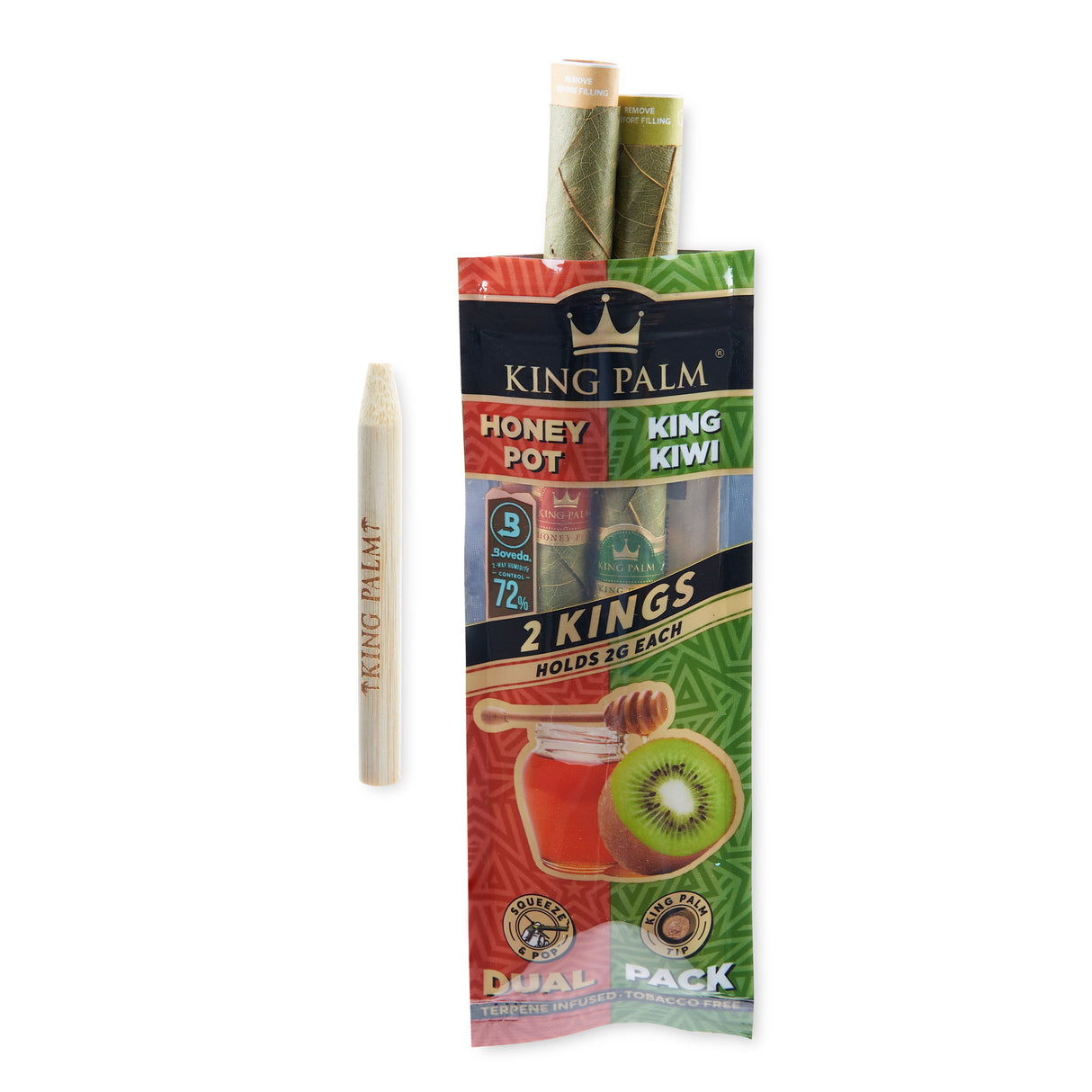 King Palm Dual Flavor King Size 2pk Leaf Tubes - 20ct