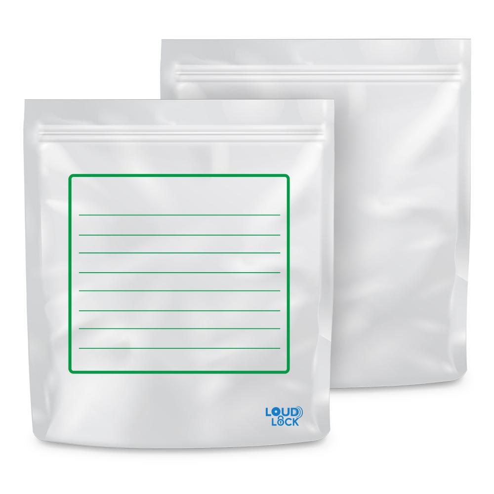 Loud Lock All States Mylar Bags 1lb - White - 30ct