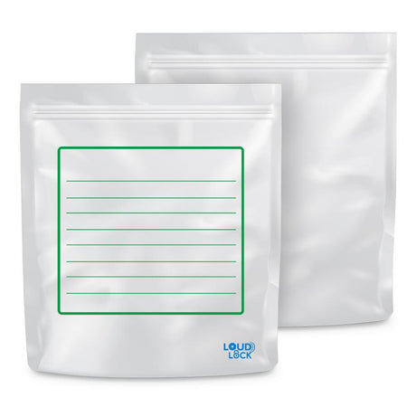 Loud Lock All States Mylar Bags 1lb - White - 30ct