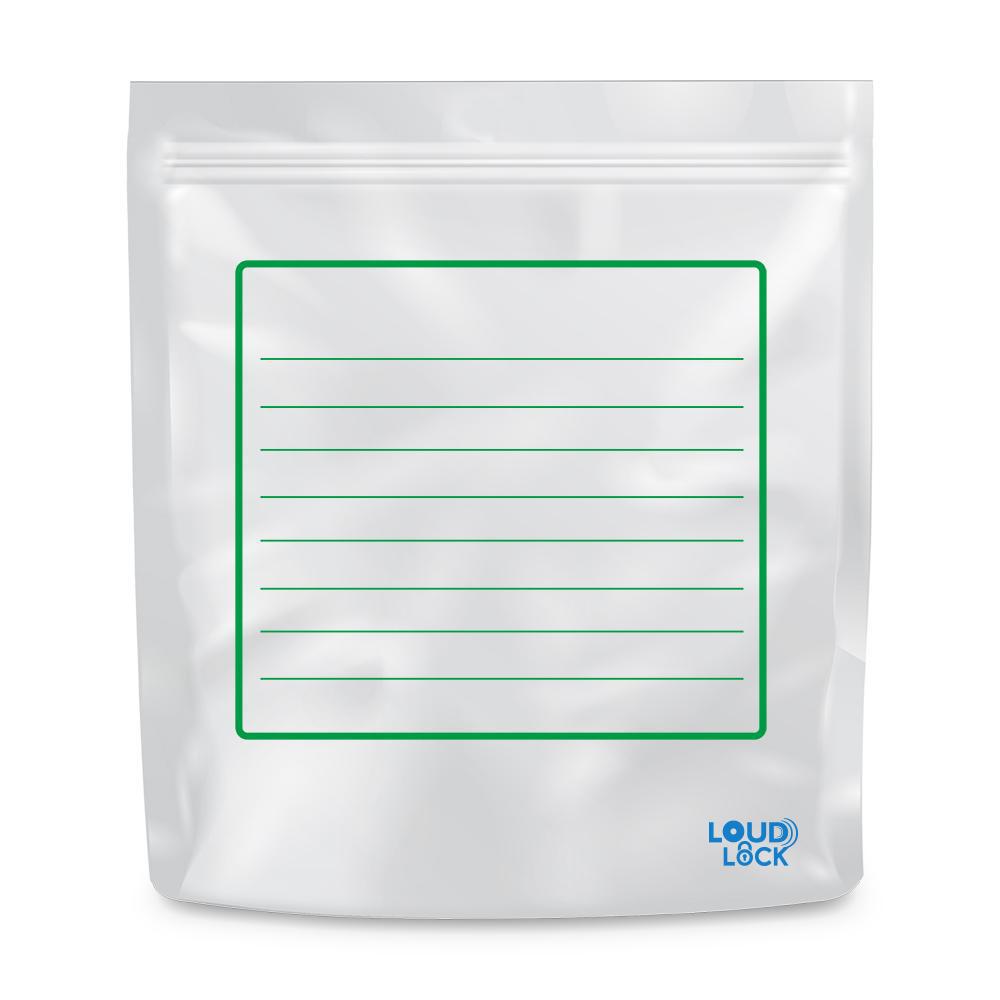 Loud Lock All States Mylar Bags 1lb - White - 30ct