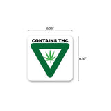 Green Triangle Contains THC Small Square Compliant Labels