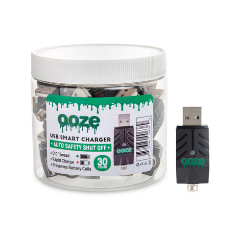 Ooze Smart USB Charger Tub 510 Thread Vape Battery Chargers - 30ct