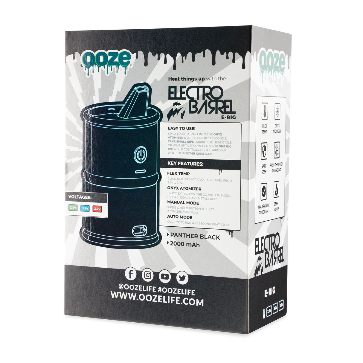 Ooze Electro Barrel E-Rig – C-Core 2000 mAh