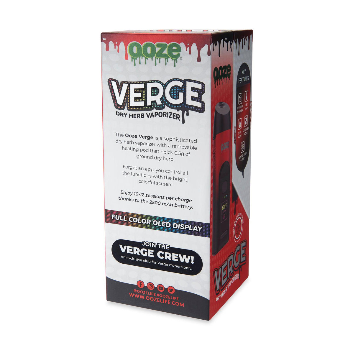 Ooze Verge Dry Herb Vaporizer – 2500 mAh C-Core