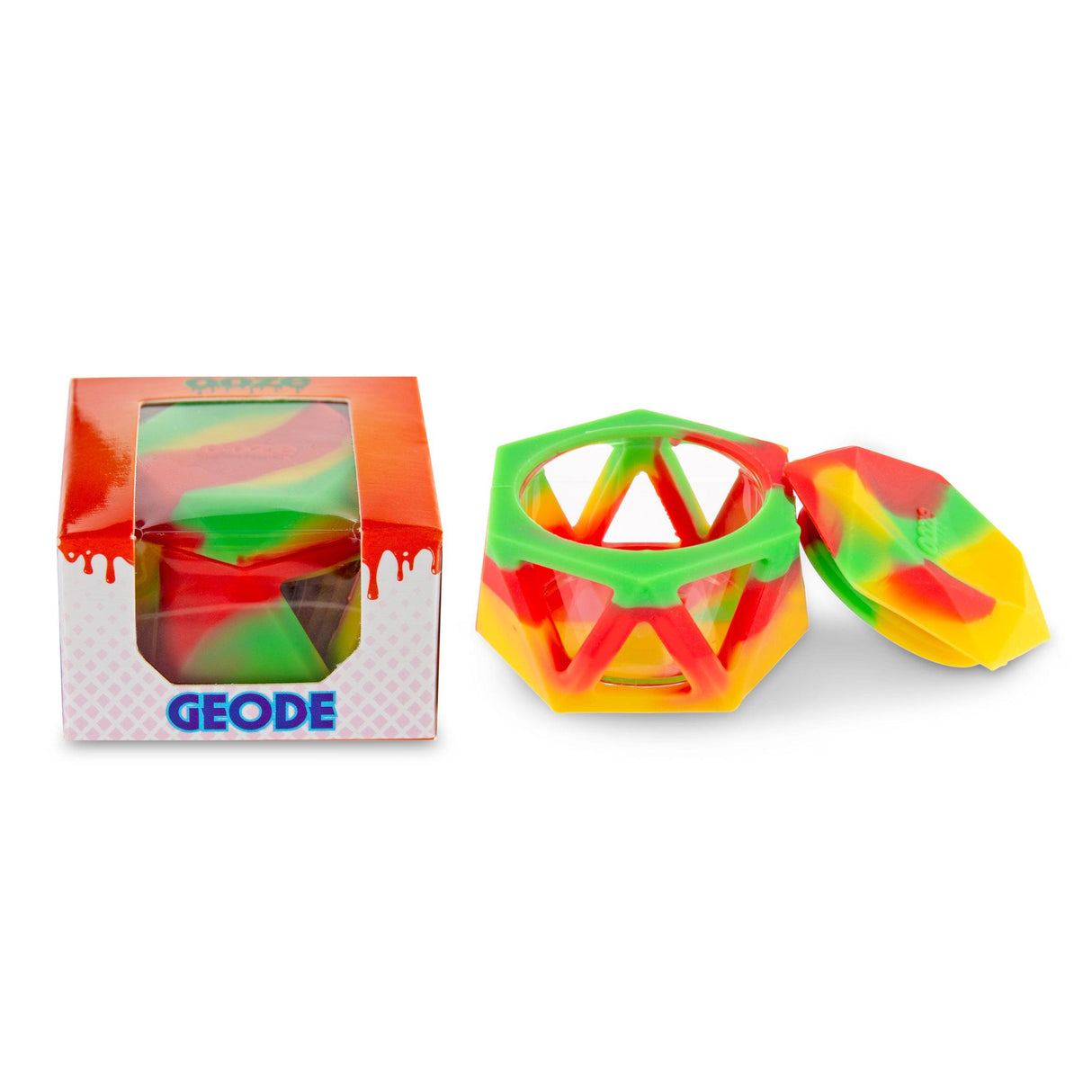 Ooze Geode Silicone & Glass Container Display - 12ct