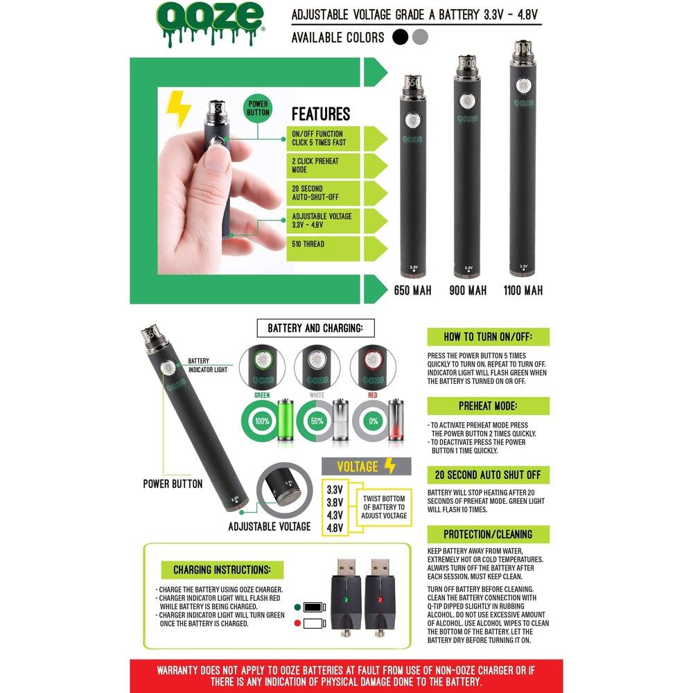 Ooze 900 Twist Battery - 5 Pack