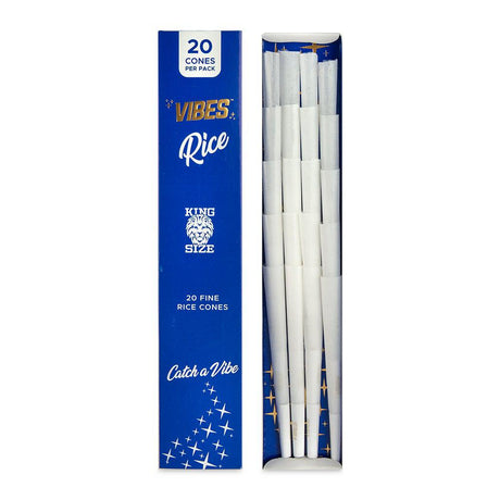 Vibes Cones King Size - 20pk - Rice - 8ct