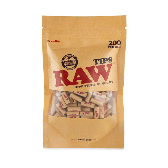 Raw Pre-Rolled Tips in Pouch - 200ct