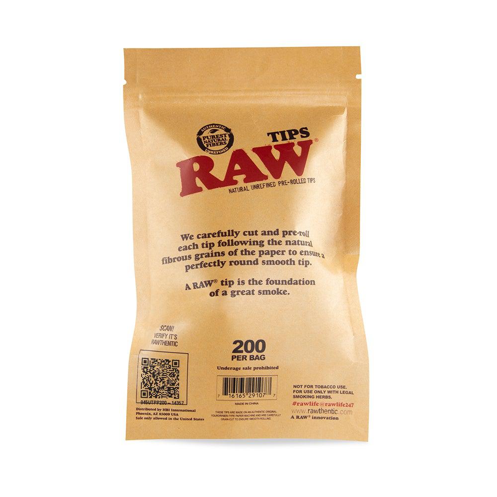 Raw Pre Rolled Tips In Pouch 200ct Cannatron Wholesale